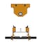 Bison Lifting Equipment 1/2 Ton Low Headroom Plain Trolley, 2"- 8.66" PT005-ATP - alternate 2